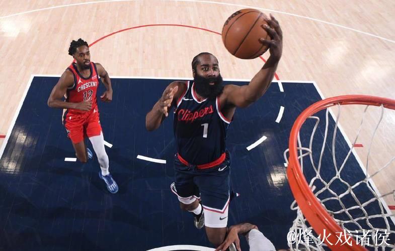 哈登砍下27分快船助鹈鹕十连败 黄蜂不敌公牛八连败